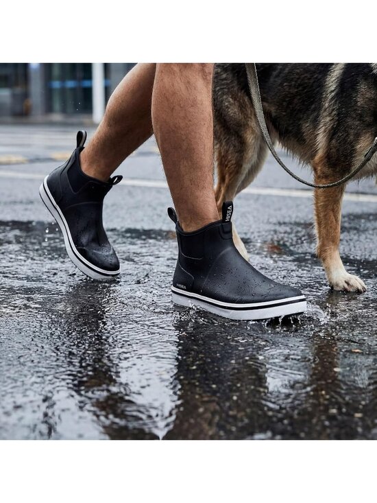 Men\'s Black Ankle Deck Waterproof Rubber Neoprene Fishing Non-Slip Rain Boots main image 5